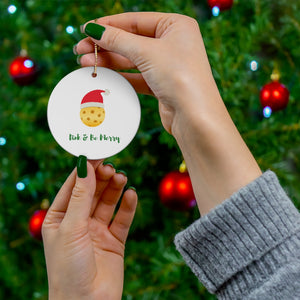 Holiday Pickleball Ornament