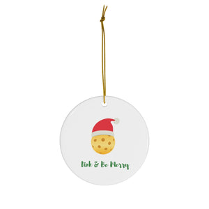 Holiday Pickleball Ornament